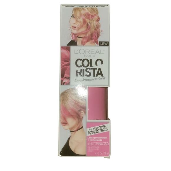 L'Oreal Paris Colorista Semi-Permanent Hair Color - Hot Pink - Picture 1 of 2